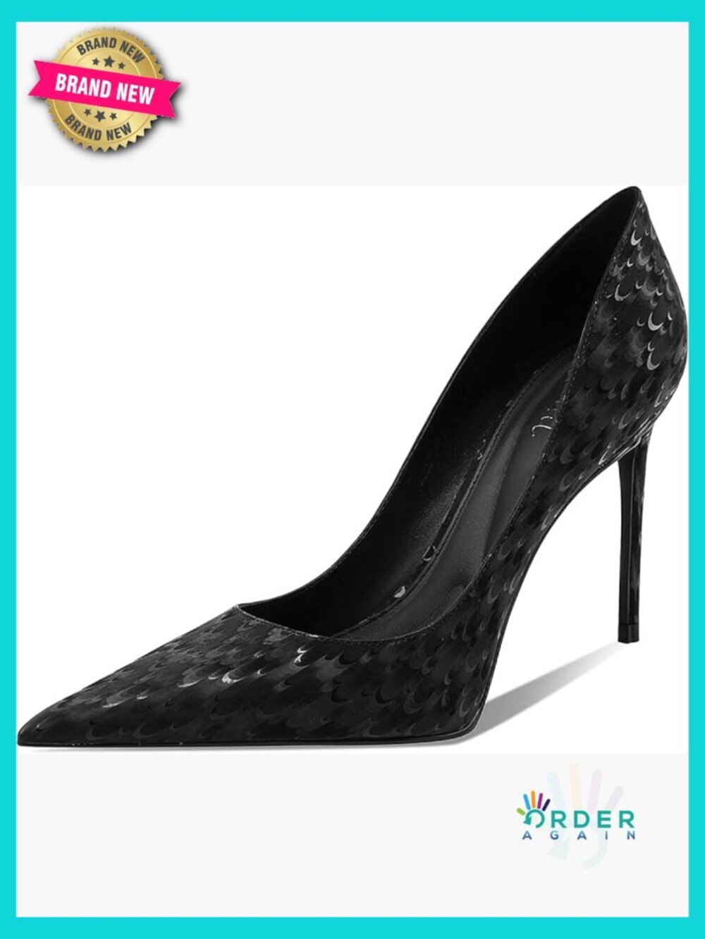 Stiletto Heel Pumps Cushioned Insole Slip-On Comfort Evening Work Shoes